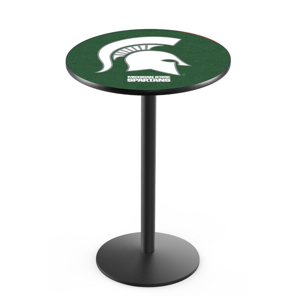 36" Blk Wrinkle Michigan State Pub Table